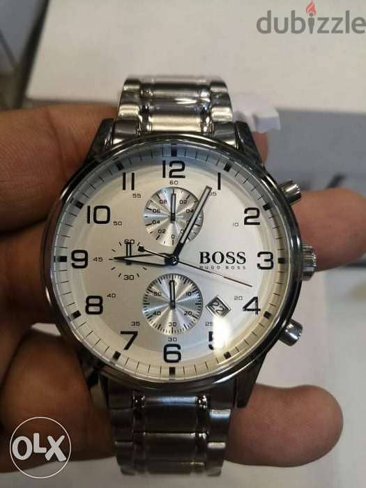 Hugo Boss ساعة بالبوكس و الشنطة اصلي وارد اوروبا 10