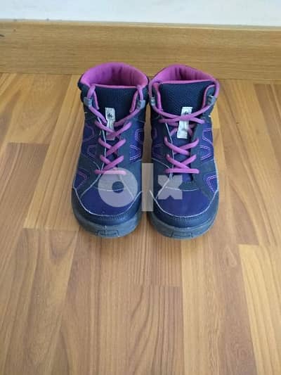 decathlon girl hiking purple size 35