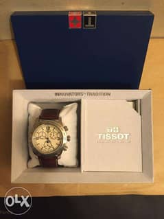 TISSOT Brown Leather Belt Chronograph ساعة سويسرى أصلى مستعملة 0