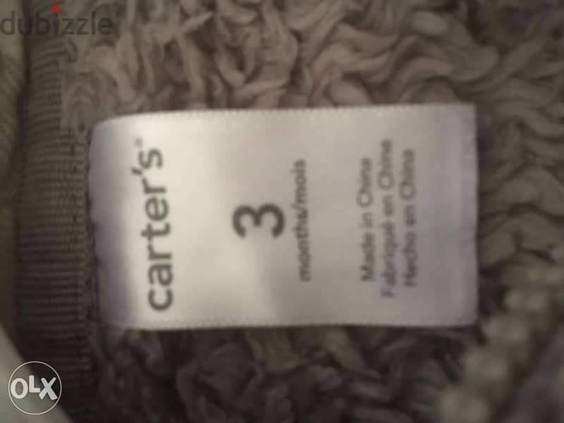 carter’s original heavy jacket 0:3 m 1