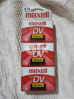 Maxell mini DV 60 min sealed pack of 3