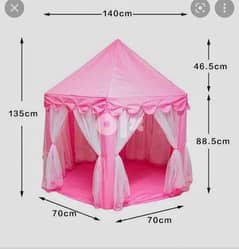 خيمة الاميرات أضخم خيمة للاطفال باللون الزهري كالجديدة استعمال خفيف 0