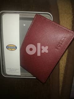 fossil brand new leather wallet محفظة جلد طبيعى فوسيل 0