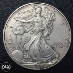 1 oz. troy silver American eagle 0