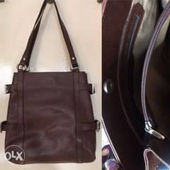 brown leather bag 0