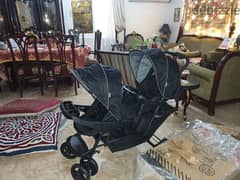 Twin Stroller - Graco Stadium Duo and 2 Joie Car seats 0