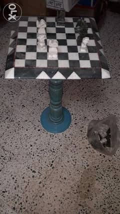 شطرنج رخام عمود رخام على طبيعة مش واخد لون 0