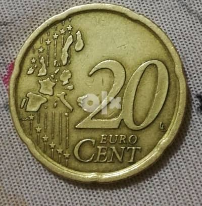 20 سنت اسباني 2001 نادر جدا(20 cent)