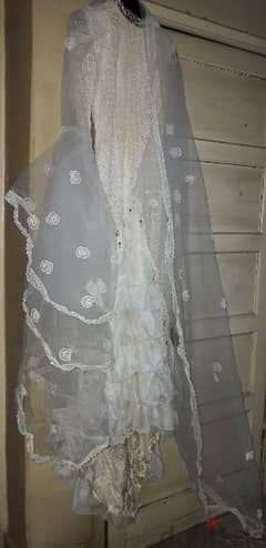 فستان زفاف جبير أبيض 0