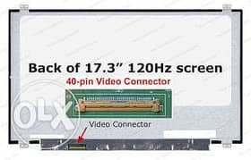 شاشة لاب توب اورجينال 17.3 LED Slim 40 pin FHD 0