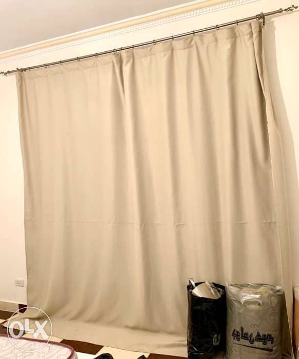 ستارة بيج Beige curtain 0