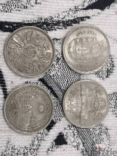 للبيع - مجموعة من العملات المعدنية التذكارية من 5 و 10 و 20 قرش