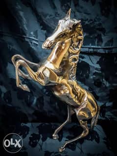 الحصان الملكي نحاس أصفر صافي وزن تقيل جدا ارتفاع نص متر 0