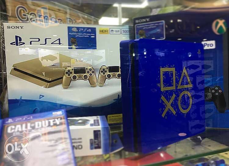 جهاز Ps4 برو كسر زيرو  ومعاه يد تحكم أصليه 3