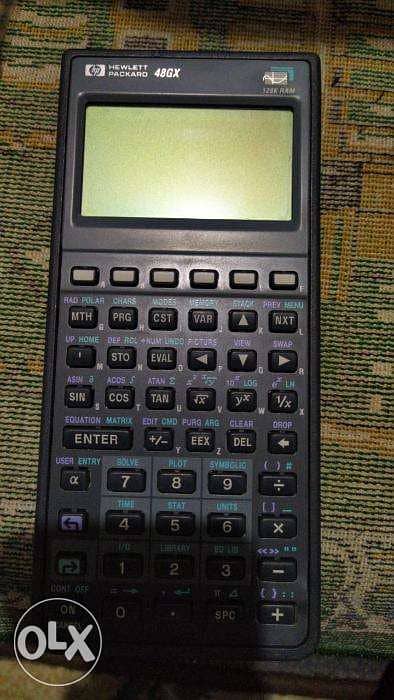 vintage graphing scientific calculators HP 48gx HP 48sx 7