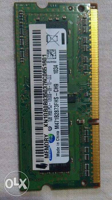 رام موديول laptop ram 1GB samsung لاب توب اصلية ddr3 بسعة 1GB