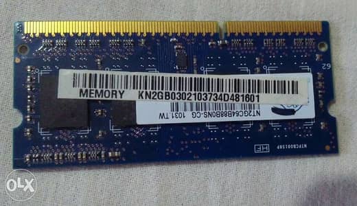 Laptp ram ddr3 1GB