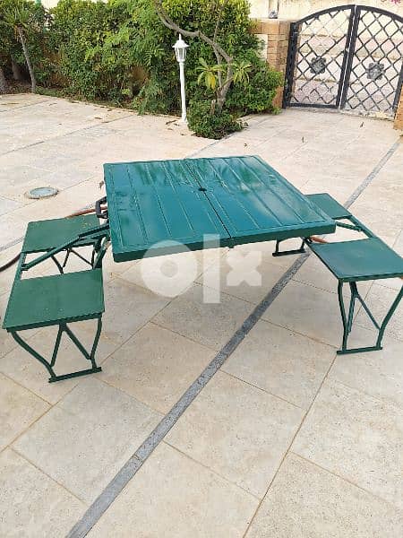 for sale metal table & 4 chairs foldable 0