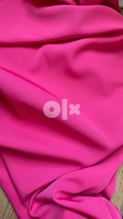 قماش كريب خفيف (ما بيشفش) بينك hot pink 0