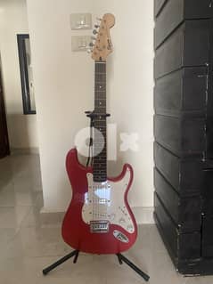 Red fender squire electric guitar 0