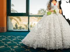 فستان زفاف للببع وارد دبي تفصيل في اكبر الاتليهات شغل يدوي 0
