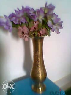 فازة زهور نحاسية - هندية