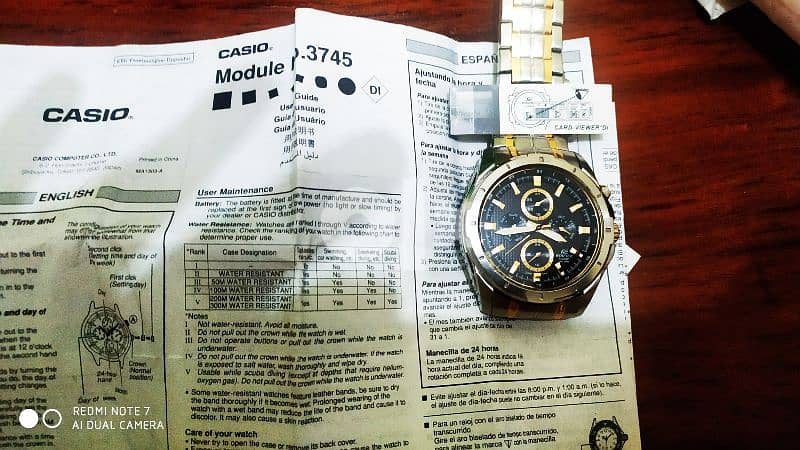 casio chronograph Japanese made 1