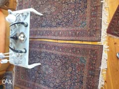 Twin old Persian Kashan rugs 220×130 cm 0