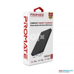 PROMATE COMPACT SMART CHARGING 10000MAH POWER BANK WITH DUAL USB OUTPU 0