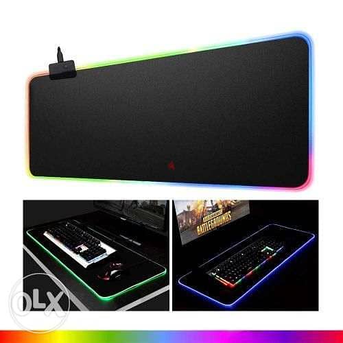 RGB Gaming Mouse Pad XL Non-Slip Rubber Base Extended MousePad 1