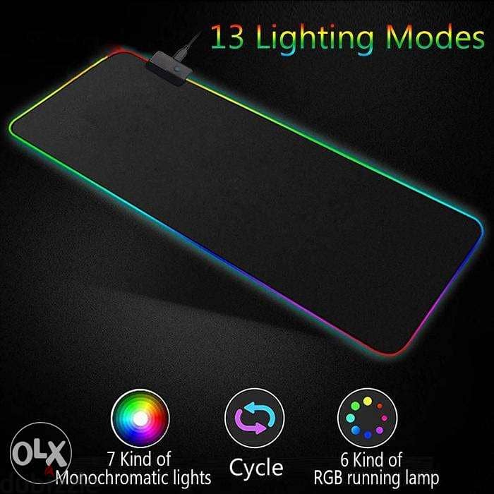 RGB Gaming Mouse Pad XL Non-Slip Rubber Base Extended MousePad 2