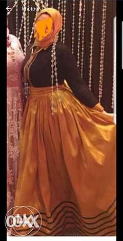 فستان سواريه اصفر في اسود تحفة جدا