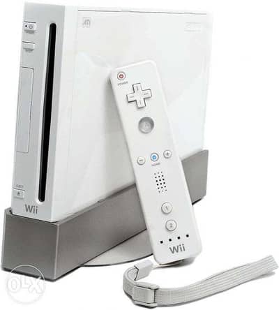 Wii! مع ١ وحدات تحكم وأجهزة استشعار وشاحن وكل شيء