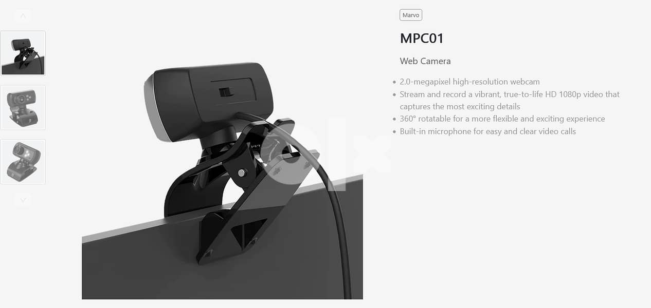 Marvo Web Camera 500L. E+ Studio MIC 700L. E (NEW) مايك و كاميرا ويب 6