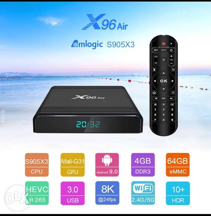 TV Box X96 Air 4 G Ram - 64 G HDD 5