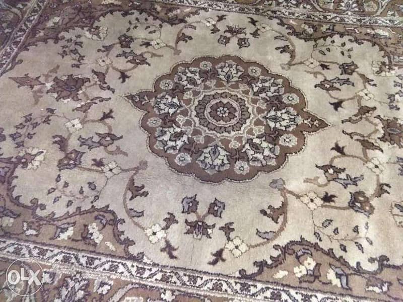 سجادة صوف يدوي هاندميد قديمة اسيوطي hand knotted wool rug 6m2 1