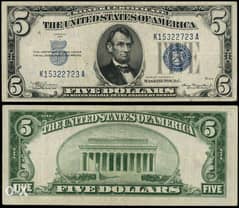 5 دولار امريكي عام 1934