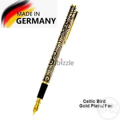 Luxury Celtic Bird Fountain Pen 14k Gold Plated Men's Ladies Superb