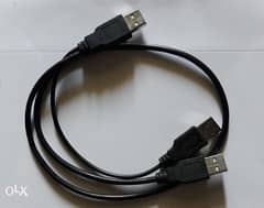 Original 2 in 1 USB 2.0 Male To USB 2.0 Male Cable كابل 0