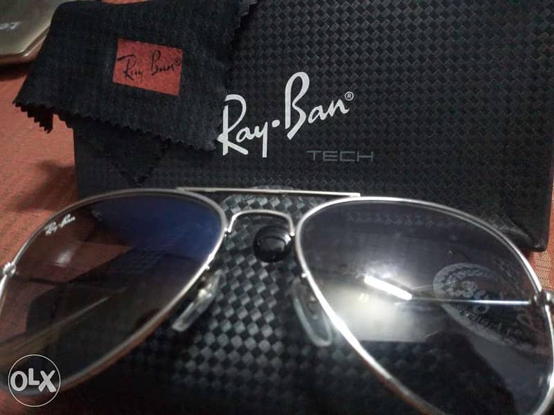 نضارة رايبان ايطالى Ray ban aviator blue 2