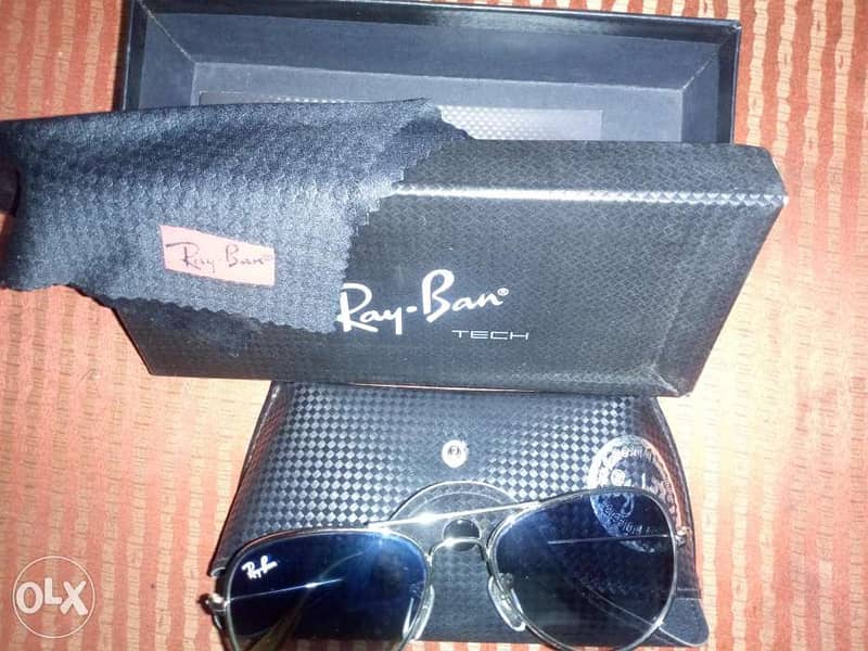 نضارة رايبان ايطالى Ray ban aviator blue 3