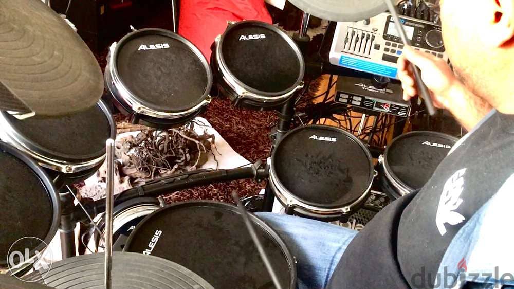 Custom Alesis DM10X Drums Kit+Roland PM-30+ Tama Iron Cobra درامز 1