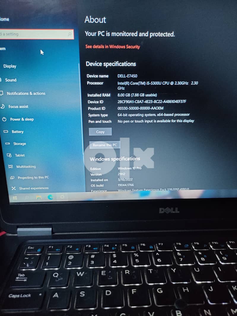 لاب توب Dell latitude E7450 Core i5 3