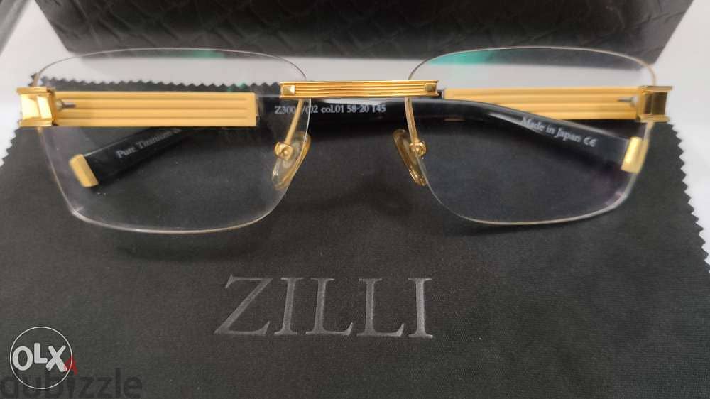 ZILLI frameless Eyeglasses Pure Titanium & hand made Acetate 1