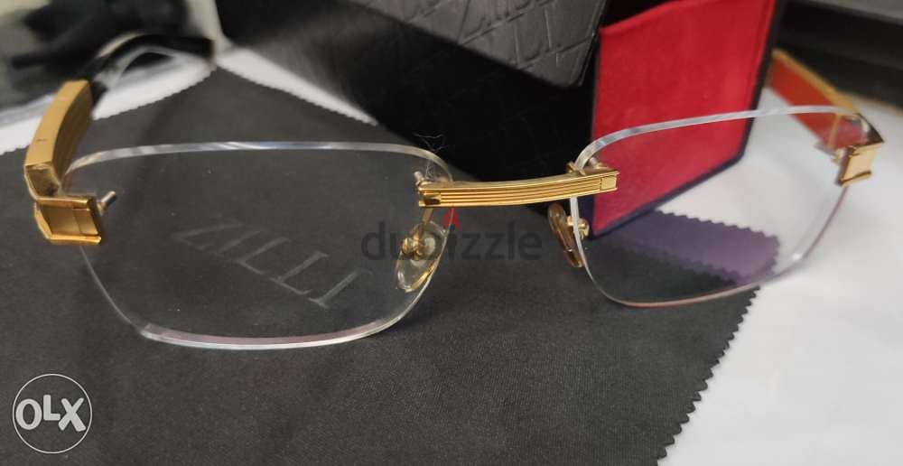 ZILLI frameless Eyeglasses Pure Titanium & hand made Acetate 7