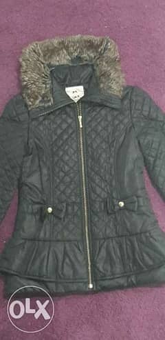 Winter waterproof black coat, 11-12 years 0