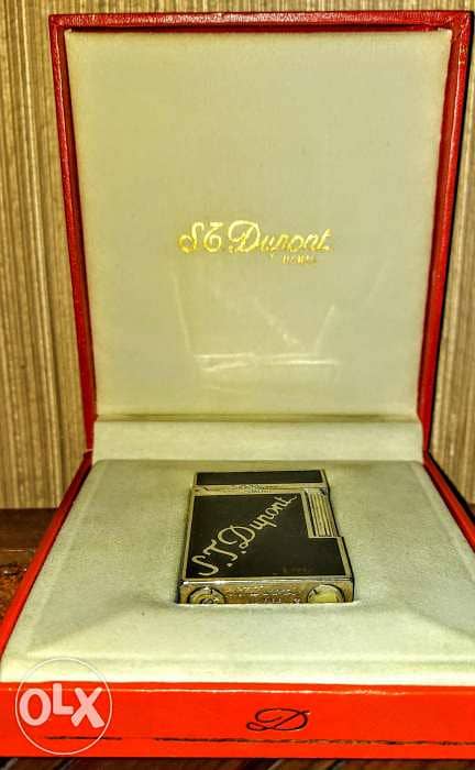 ولاعه ديبون St Dupont Balck & Silver Paris 0