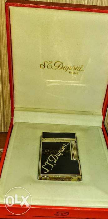 ولاعه ديبون St Dupont Balck & Silver Paris 1