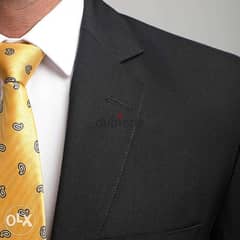 Tie House Slim Fit Oxford Suit Black