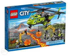 LEGO City Volcano Explorers 60123 Volcano Supply Helicopter Building K 0